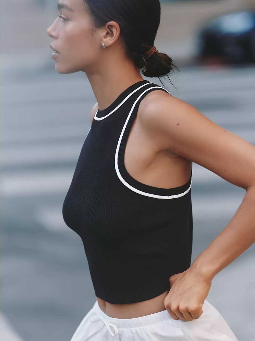 NWT Anthropologie Daily Practice High-Neck Crop Top